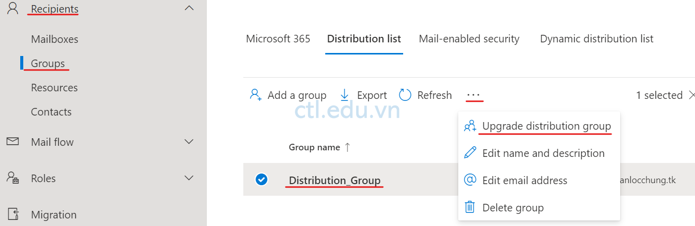 Upgrade Distribution Group To Office 365 Group