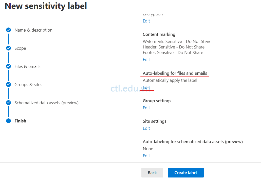 Sensitivity labels