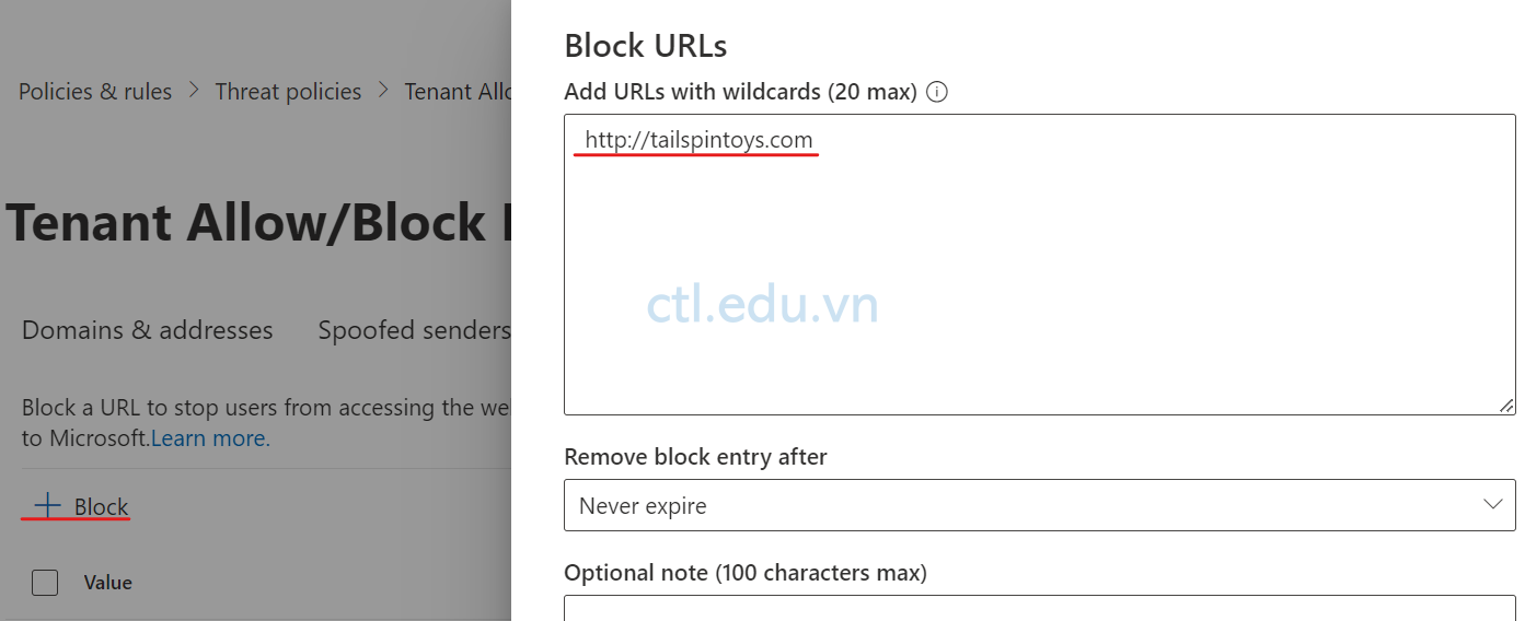 Safe Links policy