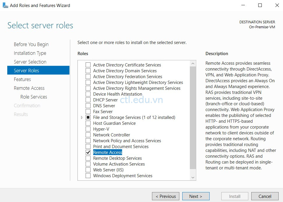 Azure VPN Site to Site with RRAS