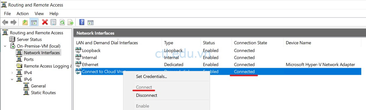 Azure VPN Site to Site with RRAS