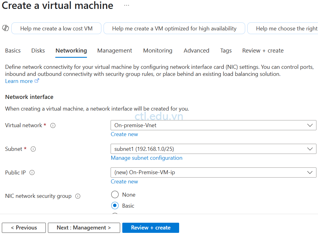 Azure VPN Site to Site with RRAS