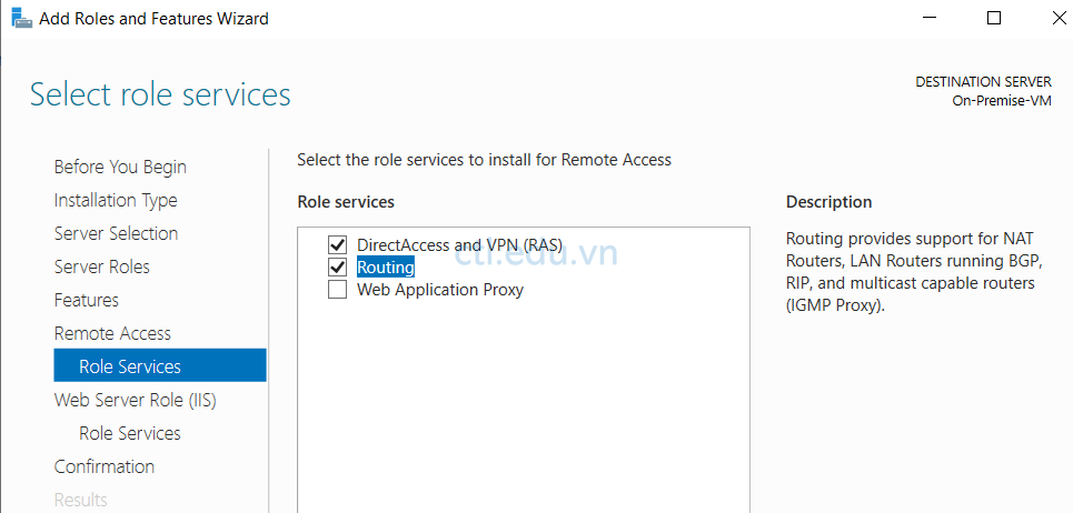 Azure VPN Site to Site with RRAS