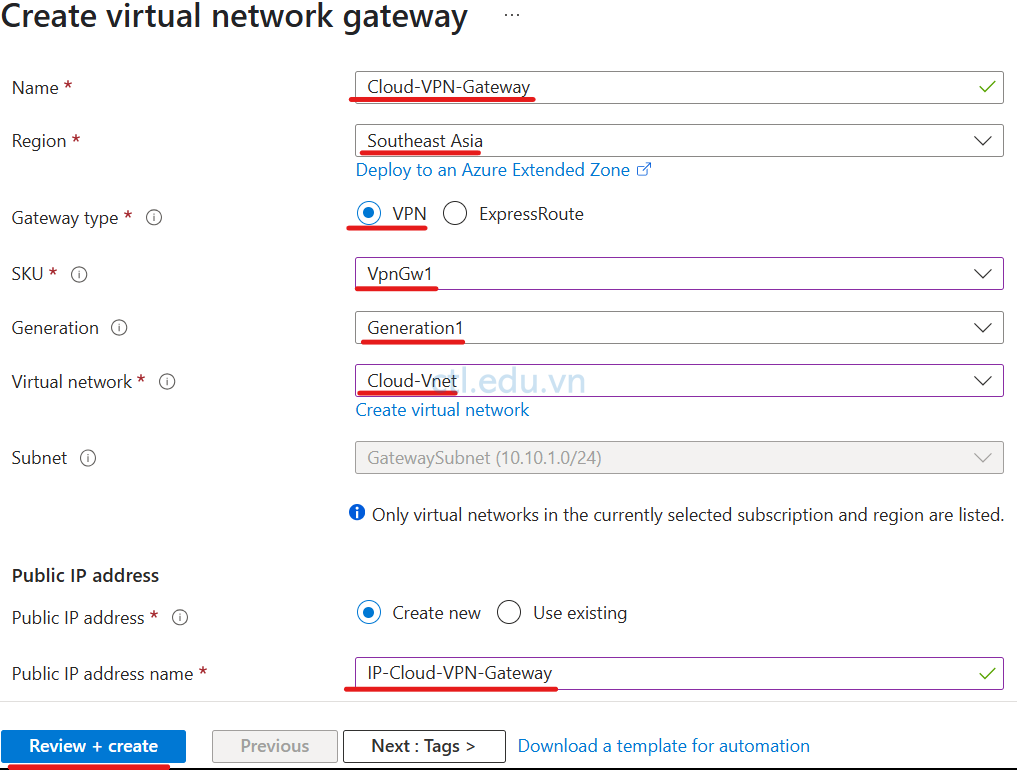 VPN Point to Site