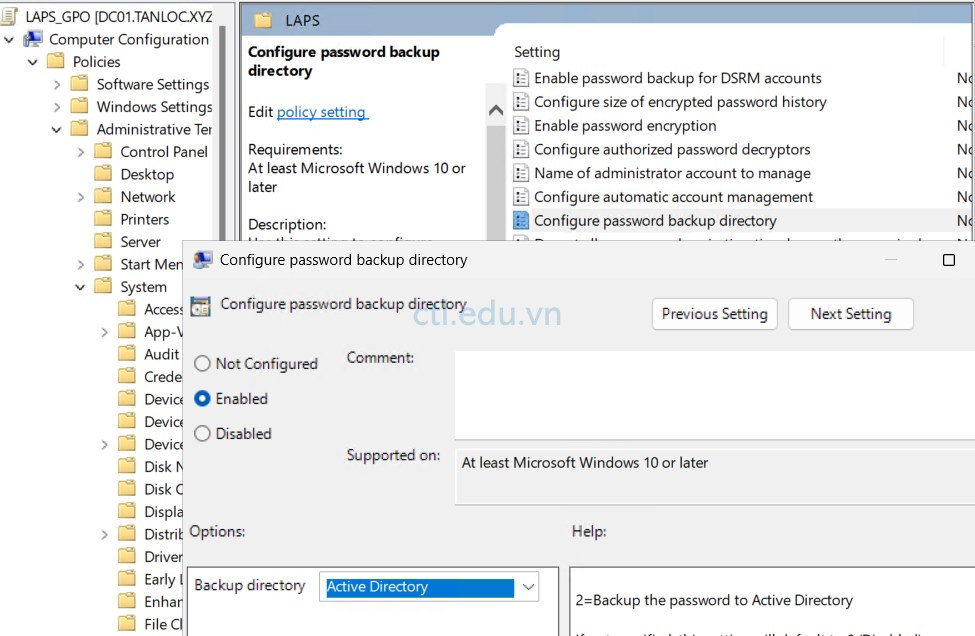 laps on windows server 2025