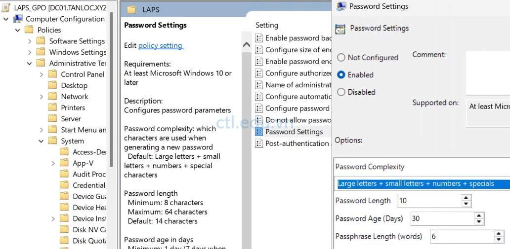 laps on windows server 2025