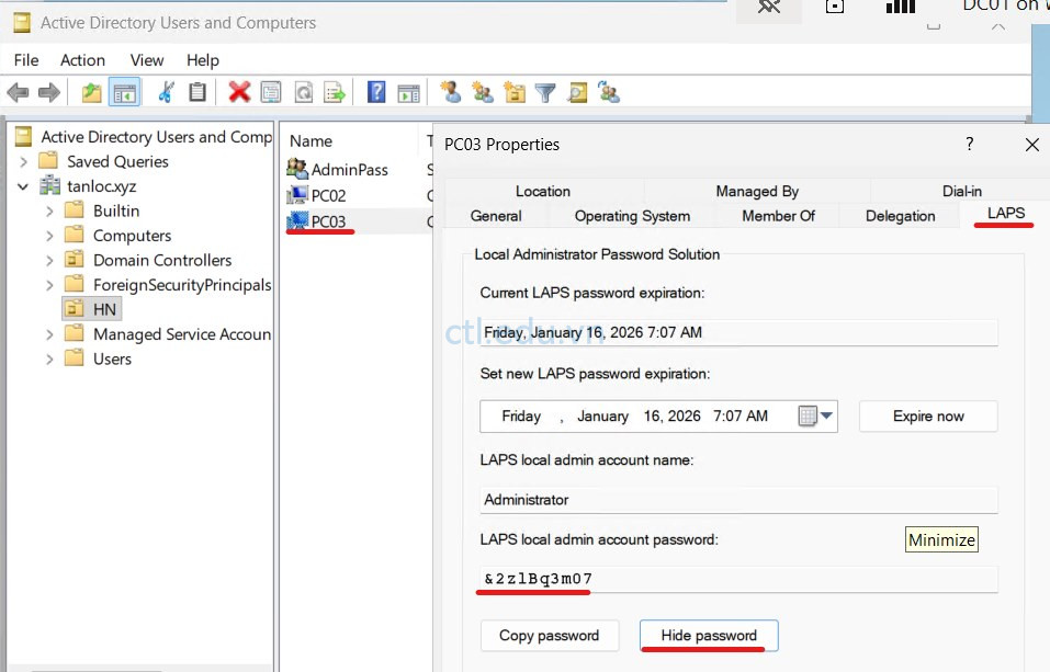 laps on windows server 2025