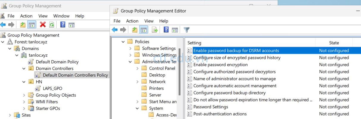 laps on windows server 2025