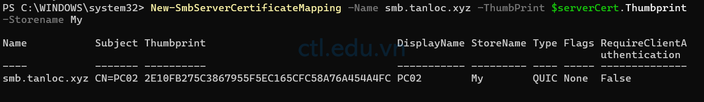 Configure SMB Over Quic - ctl.edu.vn