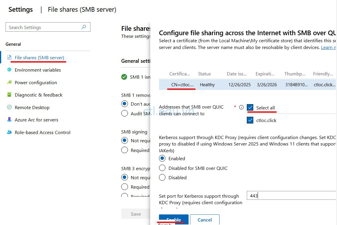 SMB-Over-Quic-With-Trust-Third-Party-Certificate