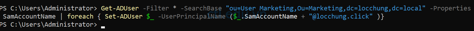 Set upn suffix