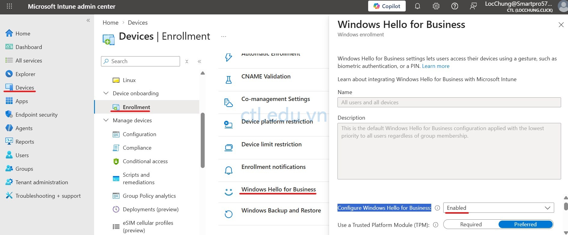 Windows Hello for Business